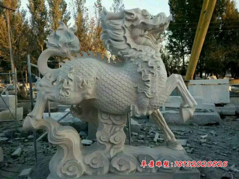 麒麟石雕,精雕麒麟雕塑 (1)