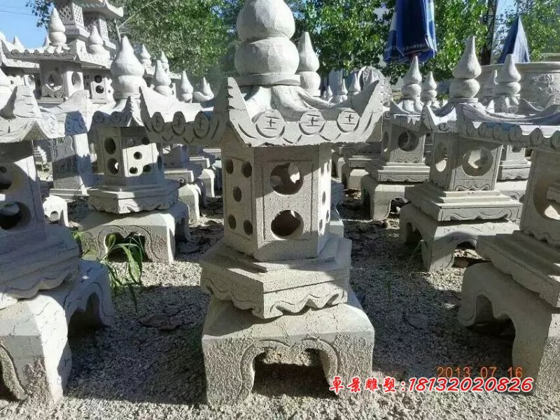 石燈，大理石石燈雕塑 (1)
