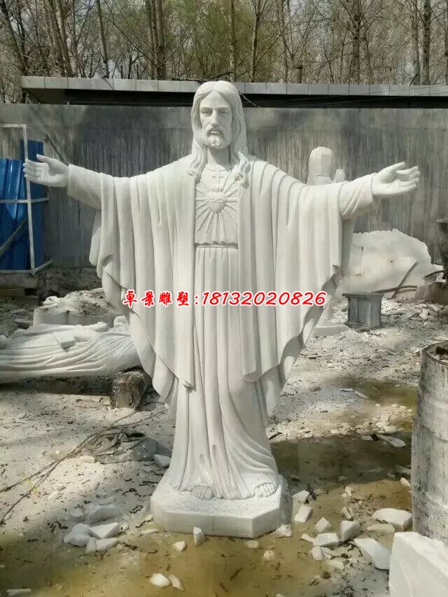 耶酥石雕，漢白玉耶酥石雕