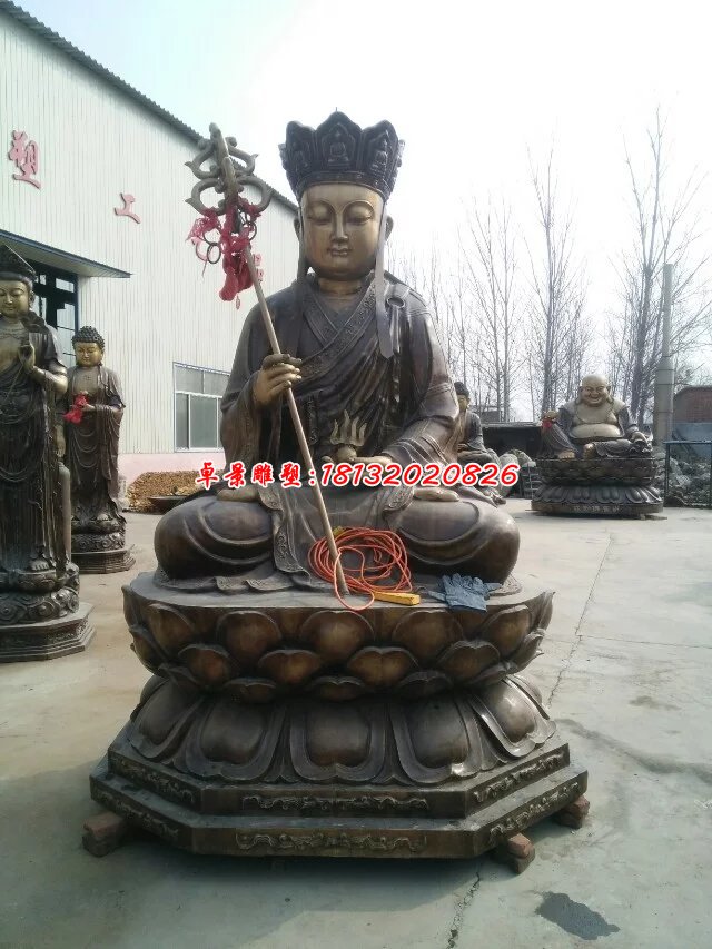 地藏王菩薩銅雕，鑄銅地藏王雕塑