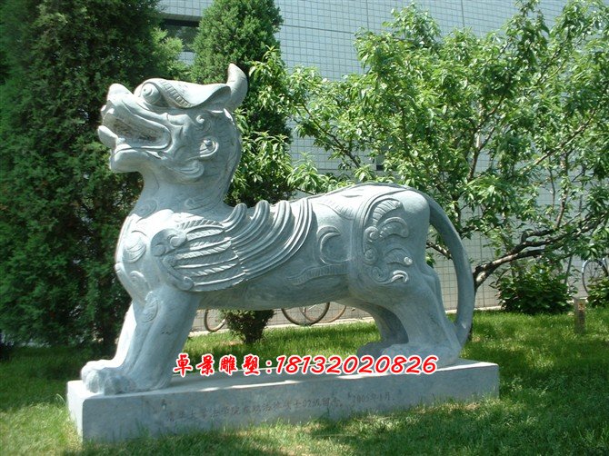 獨角獸石雕，神獸石雕