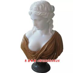 美女頭像石雕，漢白玉美女雕塑