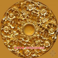 鎏金銅浮雕，花朵浮雕