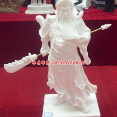 關(guān)公石雕，漢白玉精雕關(guān)二爺