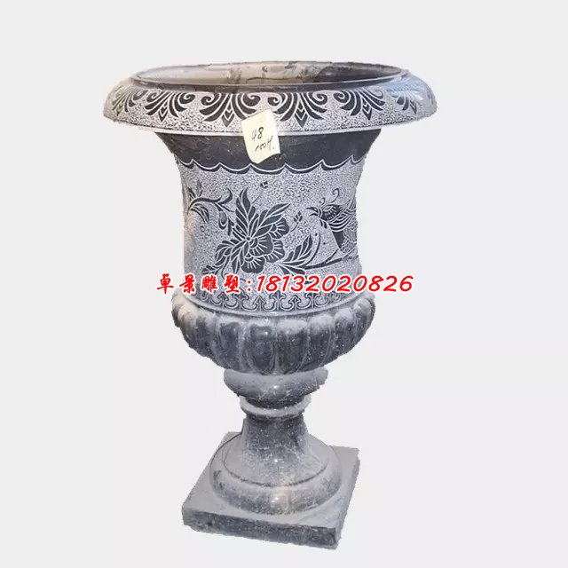 石花盆，青石花盆，仿古花盆