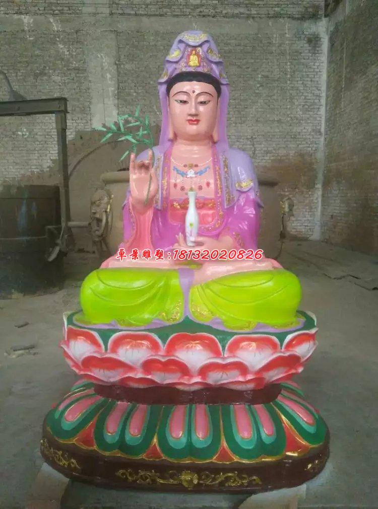 觀世音菩薩雕塑，玻璃鋼觀音雕塑