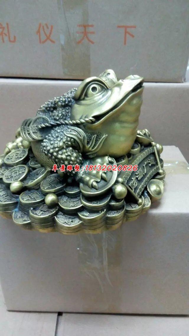 金蟾銅雕，三足金蟾，招財金蟾 (2)
