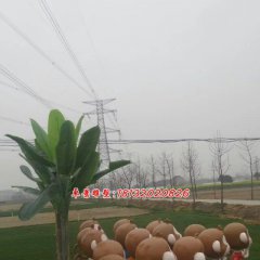 玻璃鋼小猴子雕塑，卡通動物雕塑