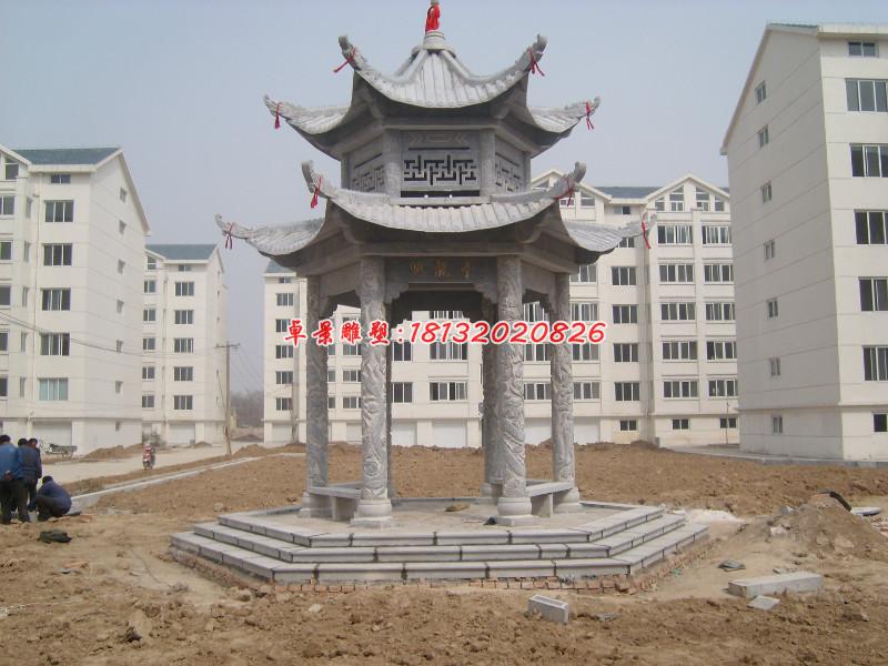 大理石涼亭，小區(qū)涼亭雕塑
