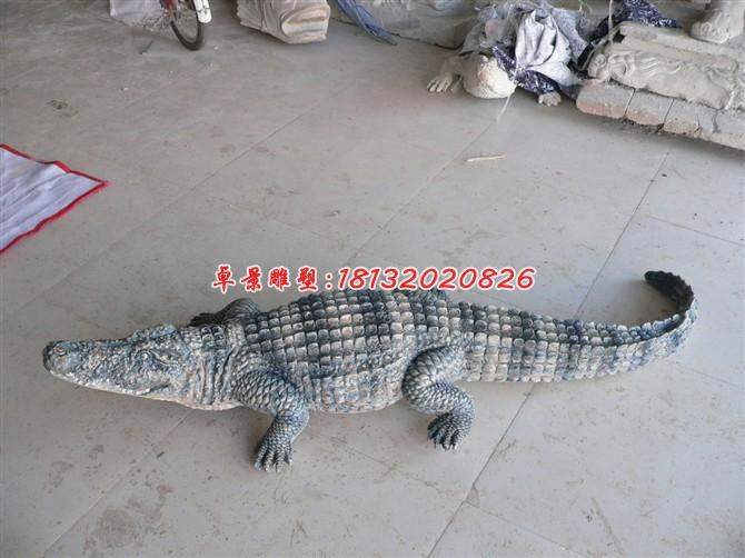 玻璃鋼鱷魚雕塑，玻璃鋼仿真雕塑 (2)