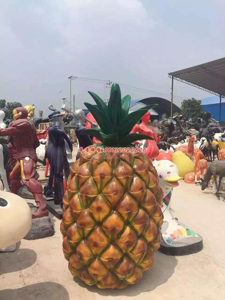 玻璃鋼公園雕塑，玻璃鋼仿真大菠蘿