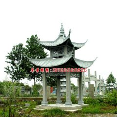 石頭涼亭，公園涼亭雕塑