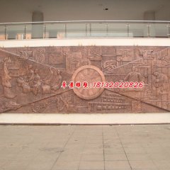 古人教學(xué)銅浮雕，校園銅浮雕