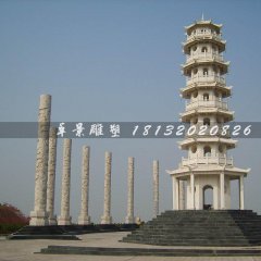 石塔，漢白玉石塔雕塑