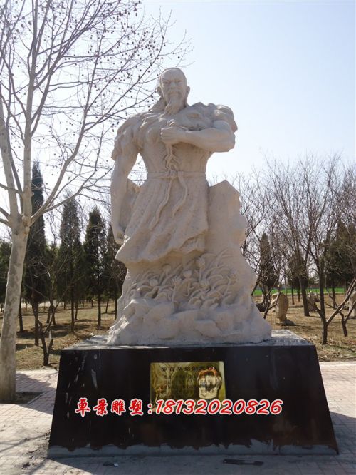 玻璃鋼伏羲雕塑，玻璃鋼人物雕塑 (3)