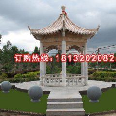 晚霞紅涼亭雕塑，公園涼亭雕塑