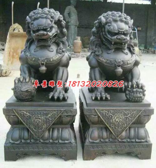 銅獅子，北京獅銅雕
