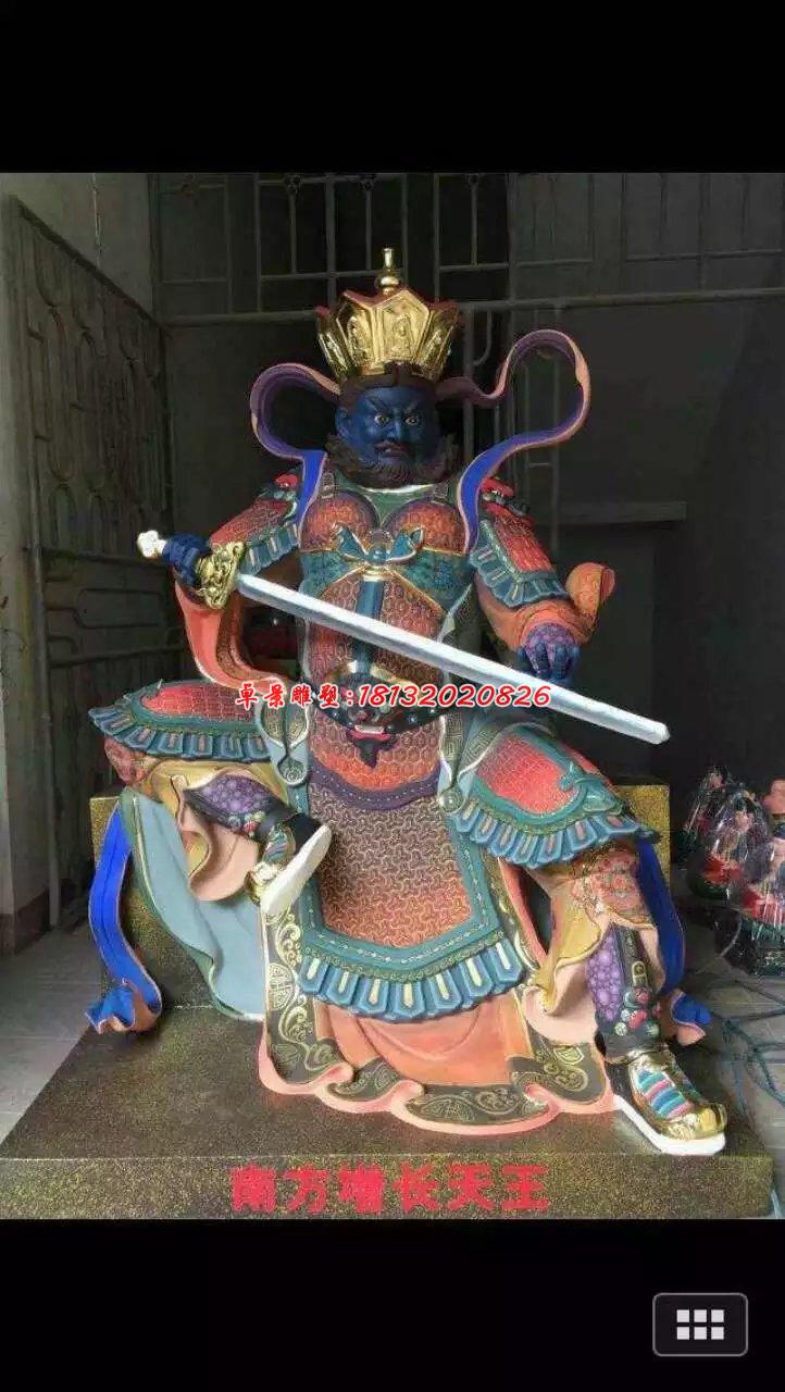 玻璃鋼四大天王雕塑，玻璃鋼彩繪神仙雕塑 (1)