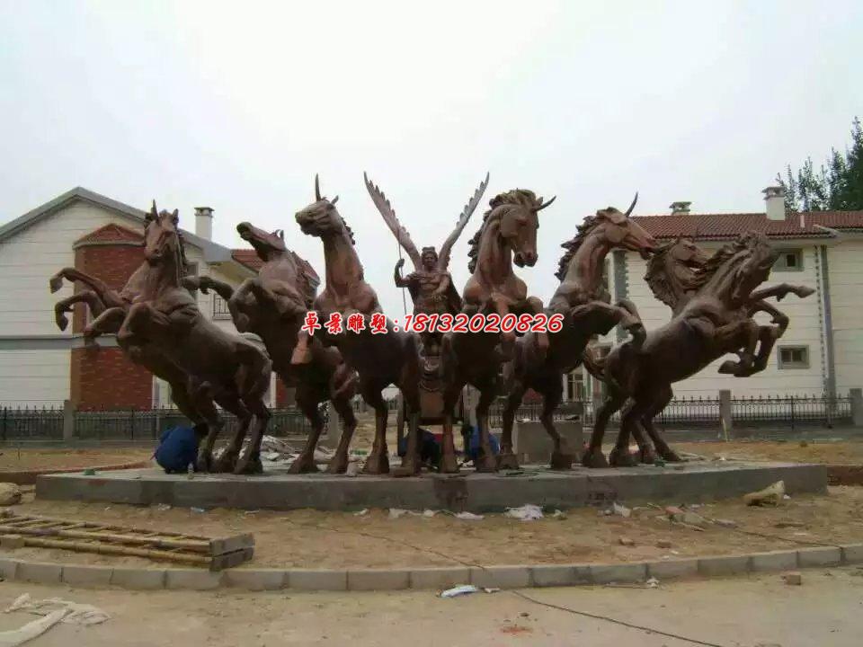 阿波羅戰(zhàn)車銅雕，廣場(chǎng)景觀雕塑