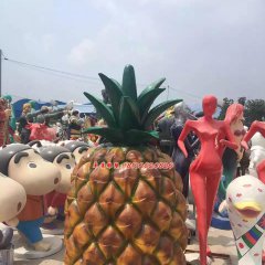 玻璃鋼菠蘿雕塑，玻璃鋼仿真雕塑