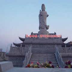 石雕觀音，大型立式觀音雕塑