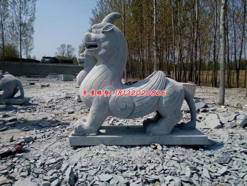 獨角獸石雕，法院門口石雕