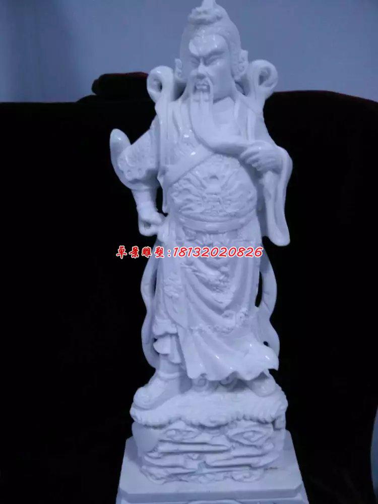 關(guān)公石雕，漢白玉關(guān)公石雕 (2)