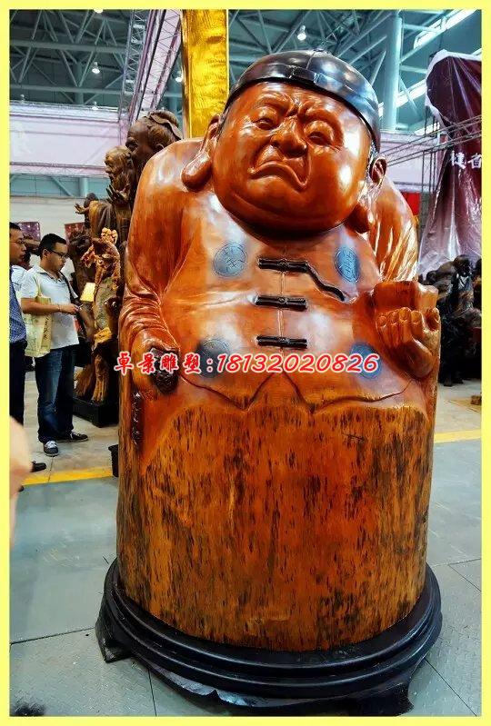 玻璃鋼財(cái)主雕塑，玻璃鋼人物雕塑