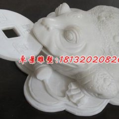 漢白玉石雕金蟬，動物石雕