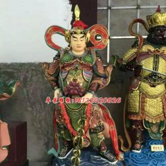 玻璃鋼韋陀雕塑，玻璃鋼彩繪韋陀雕塑