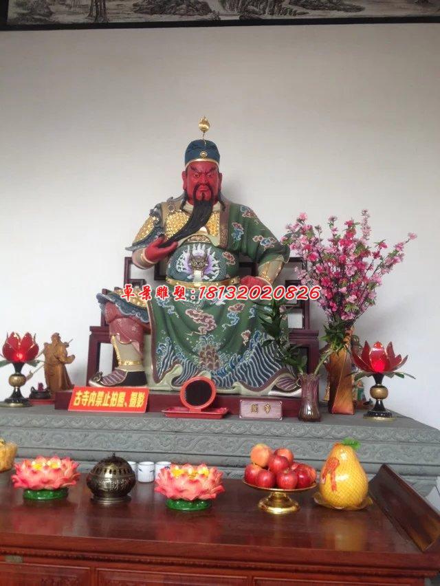 玻璃鋼關(guān)公雕塑，紅臉關(guān)二爺?shù)袼? />
                    <div   id=