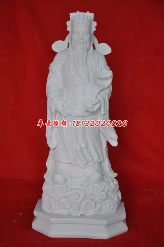 文財(cái)神石雕,漢白玉立式財(cái)神雕塑