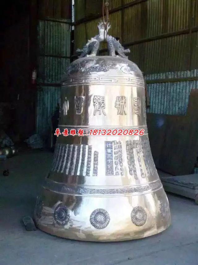 銅雕鐘,寺廟鑄鐵鐘雕塑