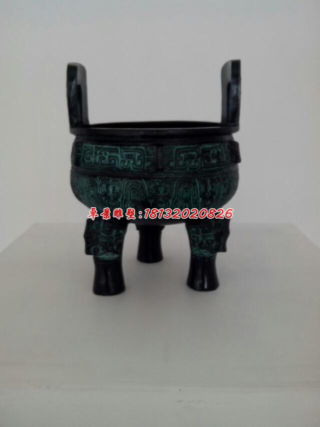 青銅鼎，三足鼎雕塑，銅香爐 (2)