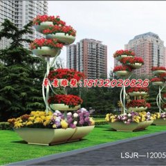 玻璃鋼花盆雕塑，玻璃鋼花架雕塑