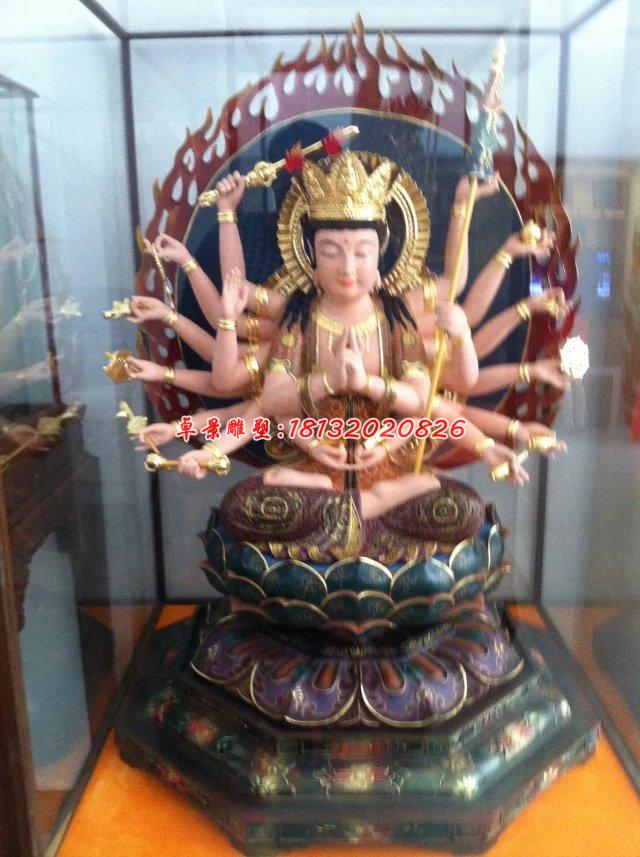 玻璃鋼千手觀音雕塑，彩繪佛像雕塑