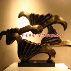 玻璃鋼抽象雕塑，玻璃鋼仿銅雕塑