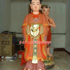 玻璃鋼彩繪龍女雕塑，玻璃鋼彩繪雕塑