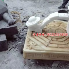 如意石雕，漢白玉如意雕塑