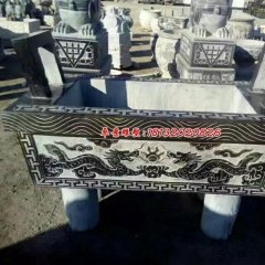 石雕鼎，石雕香爐，寺廟香爐雕塑