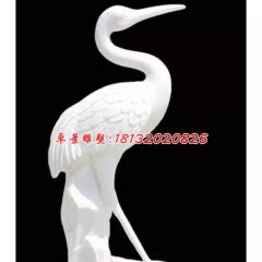 丹頂鶴石雕，漢白玉仙鶴雕塑