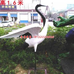 玻璃鋼丹頂鶴雕塑，玻璃鋼仙鶴雕塑