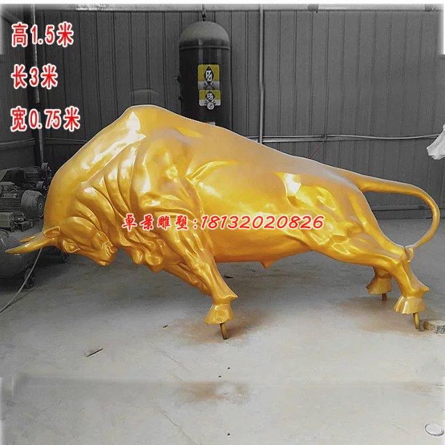 開(kāi)荒牛雕塑,玻璃鋼牛雕塑