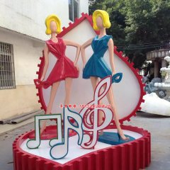 玻璃鋼美女雕塑，玻璃鋼商場雕塑