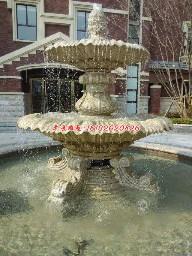 石雕噴水盆，歐式噴泉雕塑