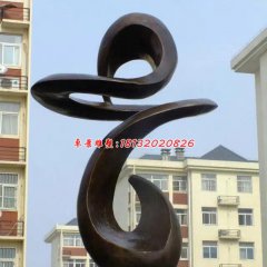 抽象銅雕，小區(qū)景觀抽象雕塑