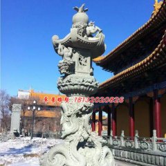 大理石燈雕塑，寺廟石雕燈