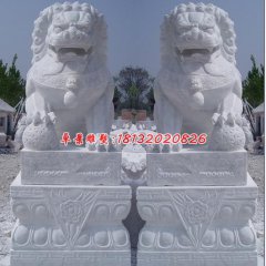 北京獅石雕，漢白玉北京獅雕塑