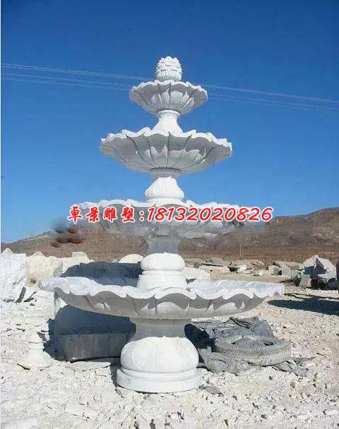 漢白玉跌水盆石雕 ，跌水盆噴泉雕塑
