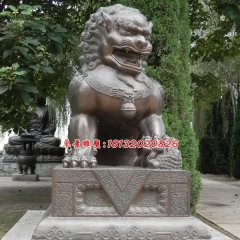 銅雕北京獅，看門獅子雕塑